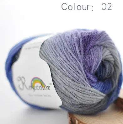 Rainbow Wool Yarn – Soft & Colorful for Knitting & Crochet