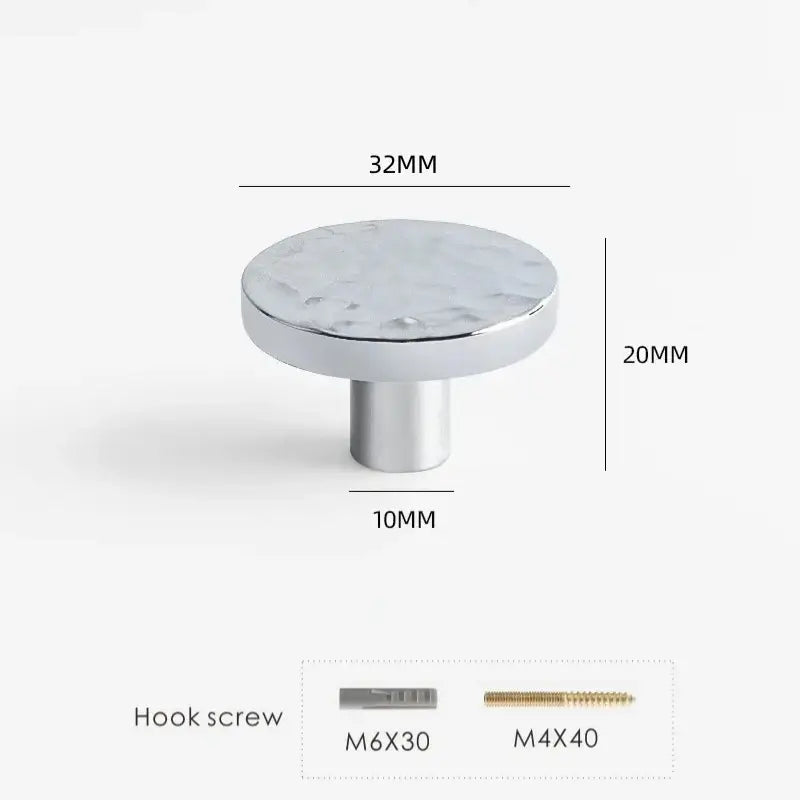 Brass Cabinet Knobs - Hand-Hammered Texture, Modern Design | sitezone test 02