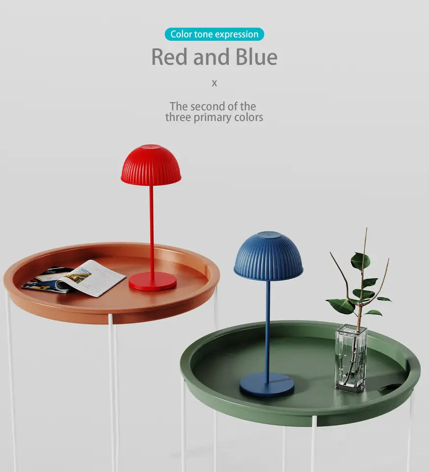 Portable Mushroom LED Table Lamp - Rechargeable & Folding