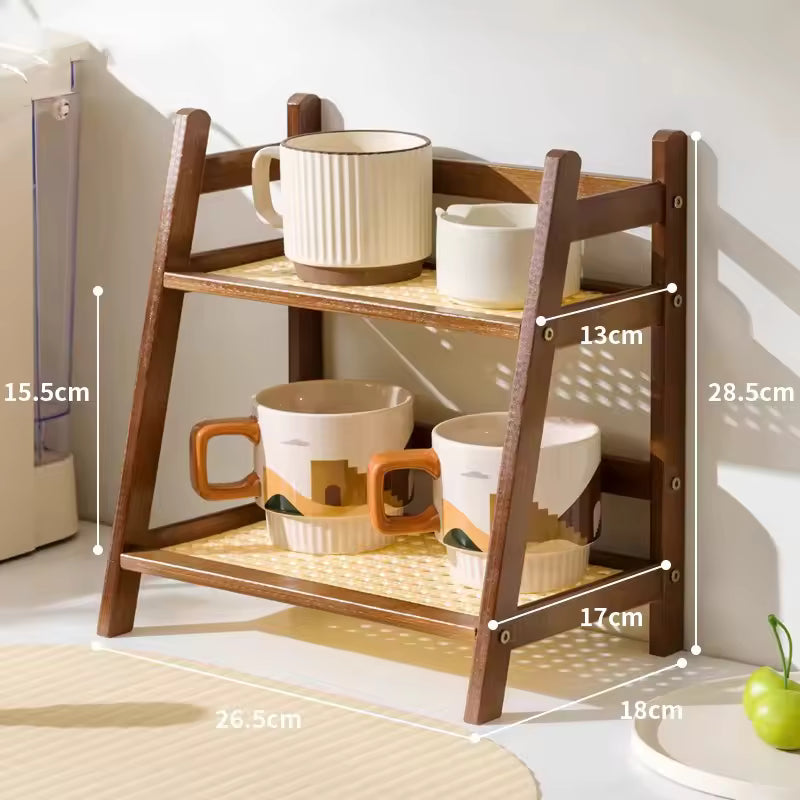 Bamboo Kitchen Organizer | Multi-Purpose Cup & Mug Holder