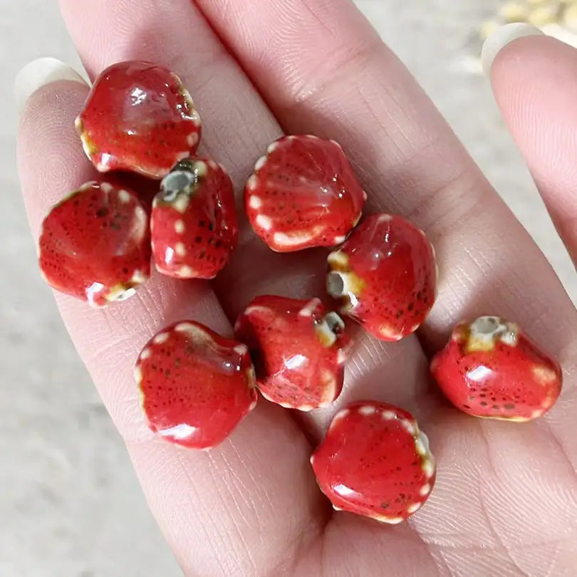 Ceramic Shell Beads - DIY Jewelry Making Charms
