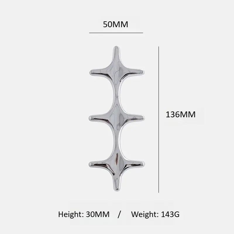 Chrome Cabinet Handle – Modern Cross Design for Drawers