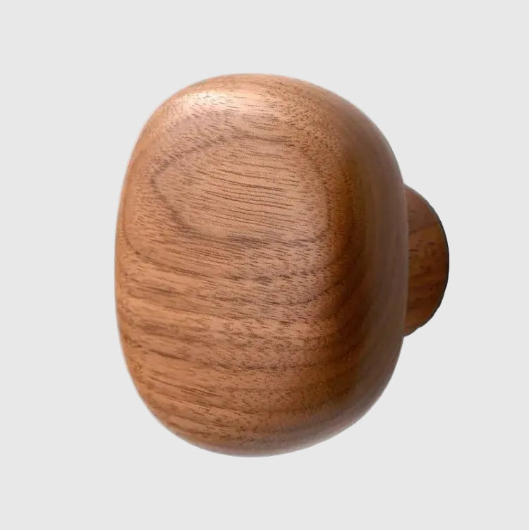 Scandinavian Wood Coat Hook – Pebble Design, Wall Mount