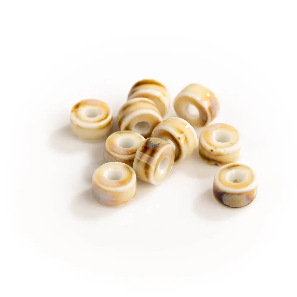Vintage Ceramic Beads - Ring Shape for Jewelry Making | sitezone test 02