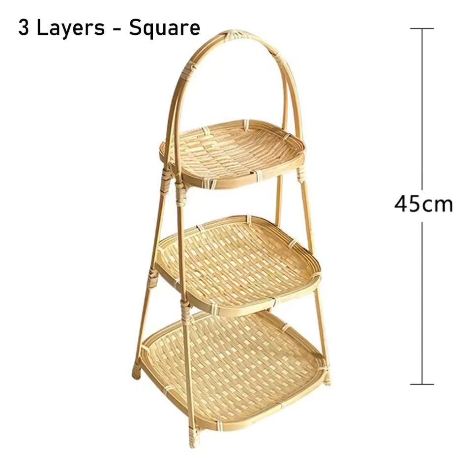 Bamboo Fruit Basket | Storage & Vegetable Organizer