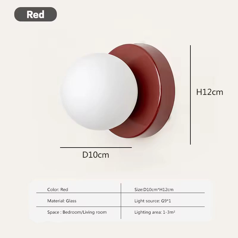 Nordic Glass Wall Sconce | Minimalist Orb Design