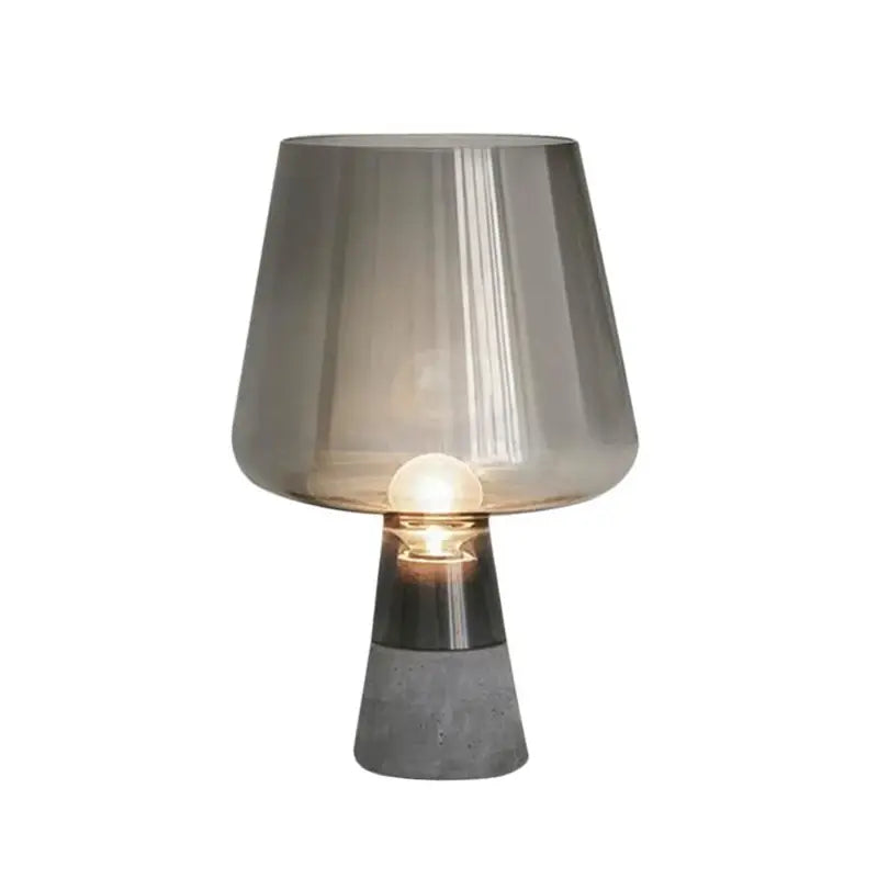 Modern Floor Lamp - Cement Base & Glass Shade | sitezone test 02