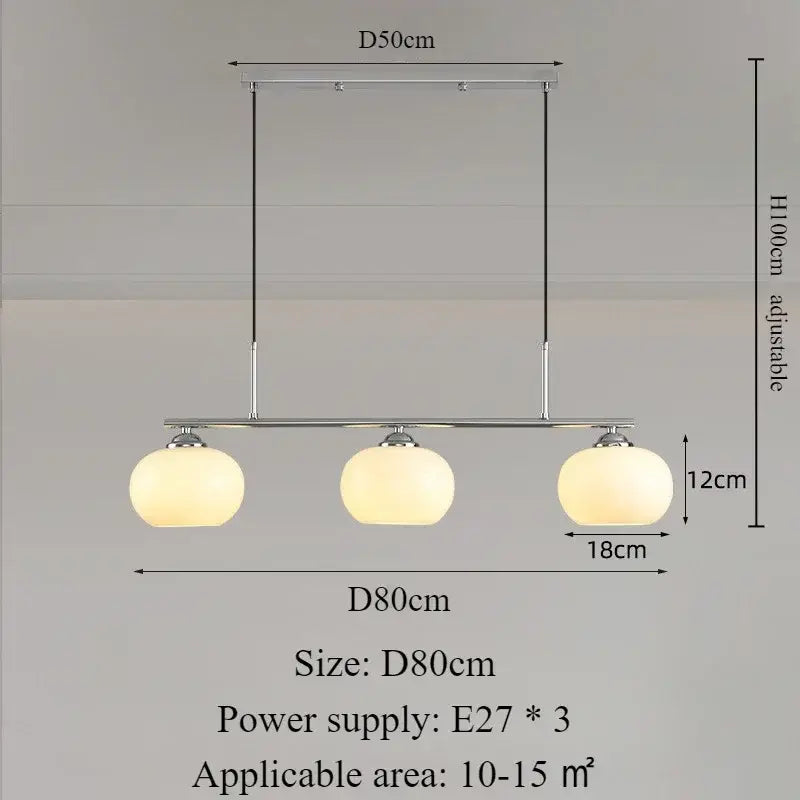 Nordic Glass Pendant Light – Modern LED for Dining & Kitchen