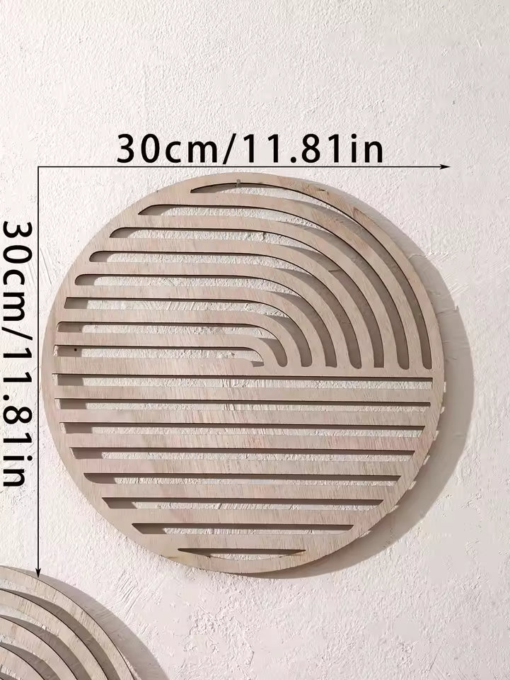 Water Wave Wall Hanging | Natural Wood, Handcrafted