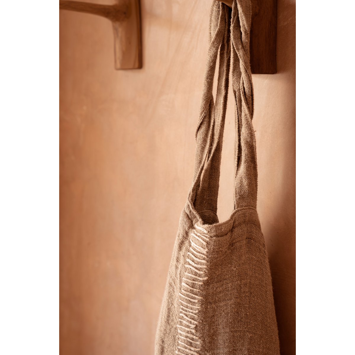 Linen Tote Bag - Natural Fabric Shopper
