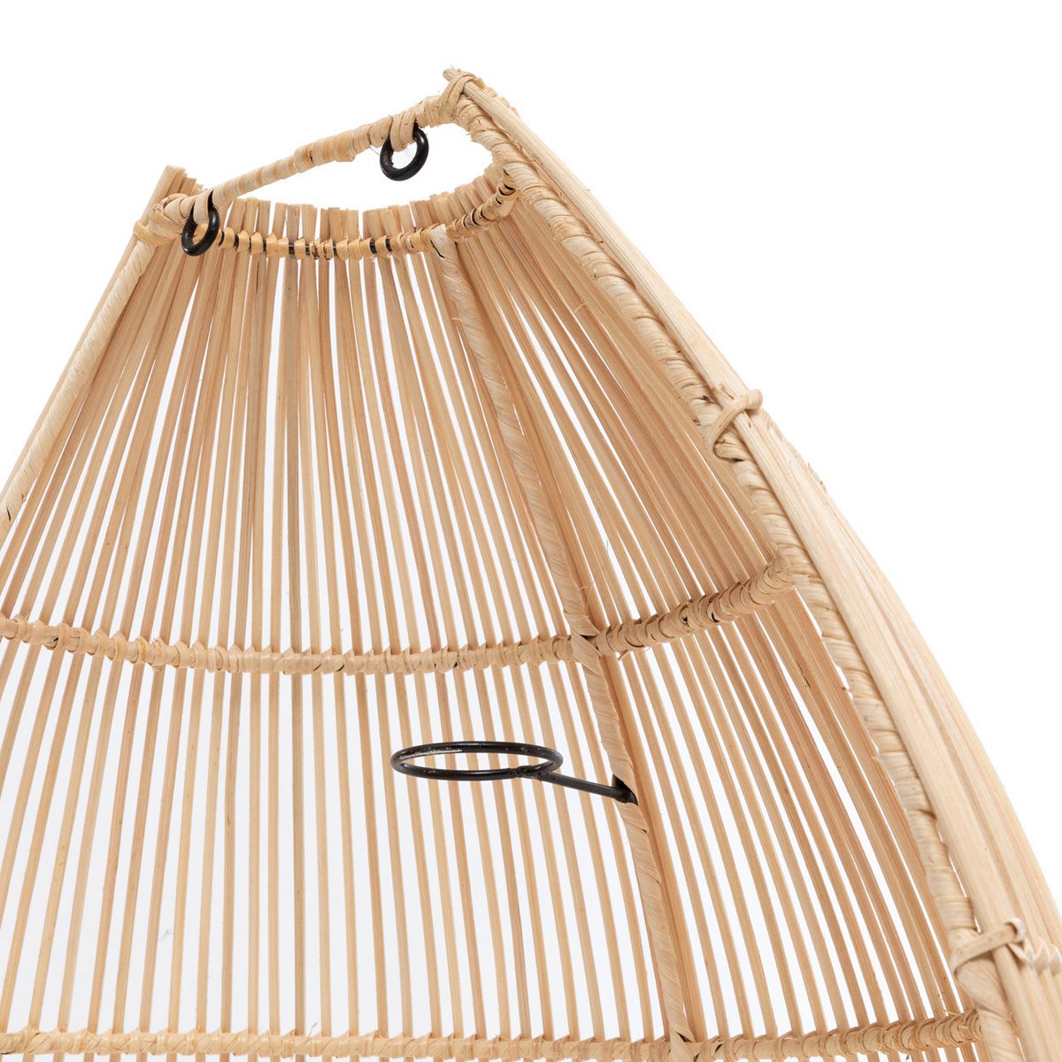 Rattan Wall Lamp - Natural Woven Design, Large Size