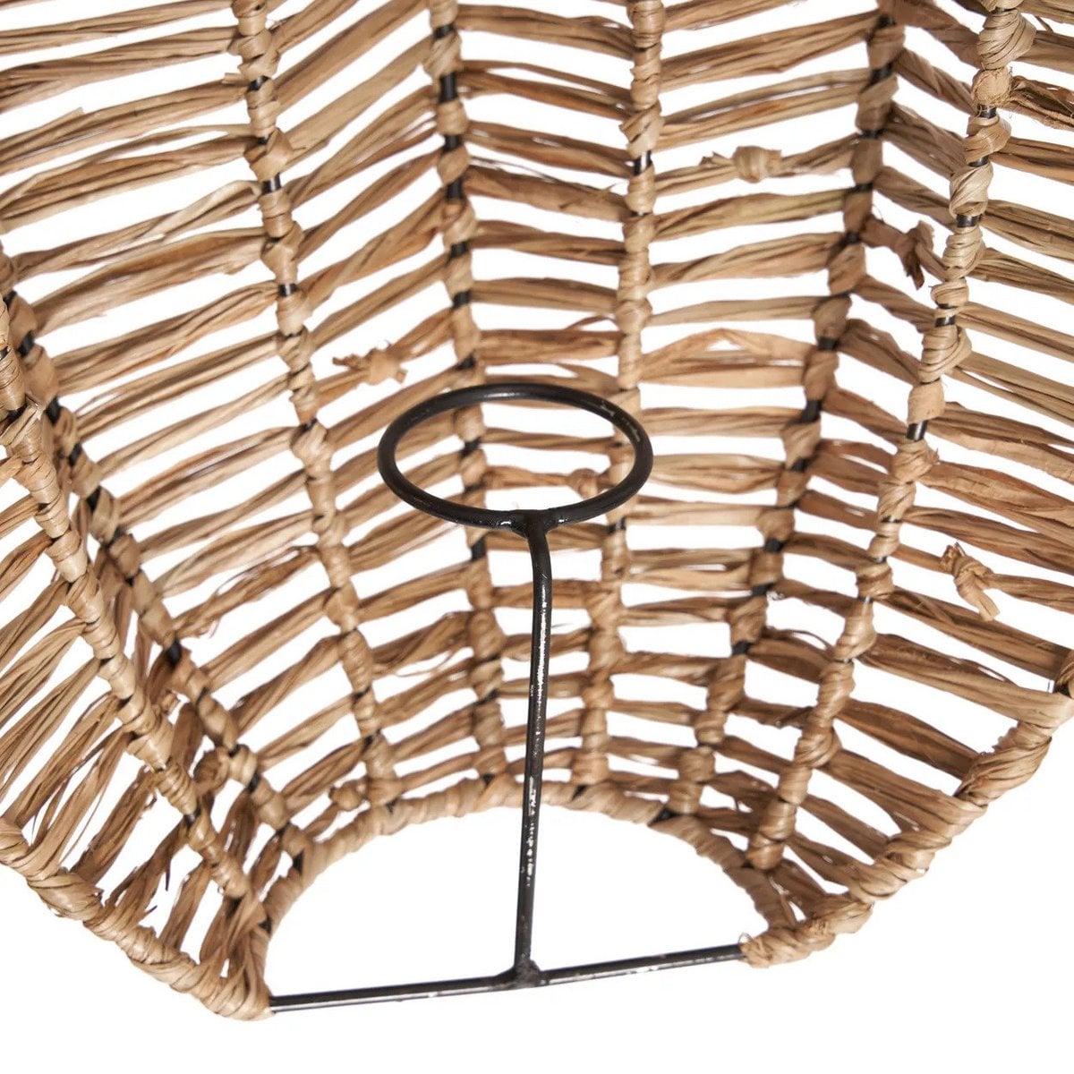 Raffia Wall Sconce - Natural Woven Wall Light - Medium