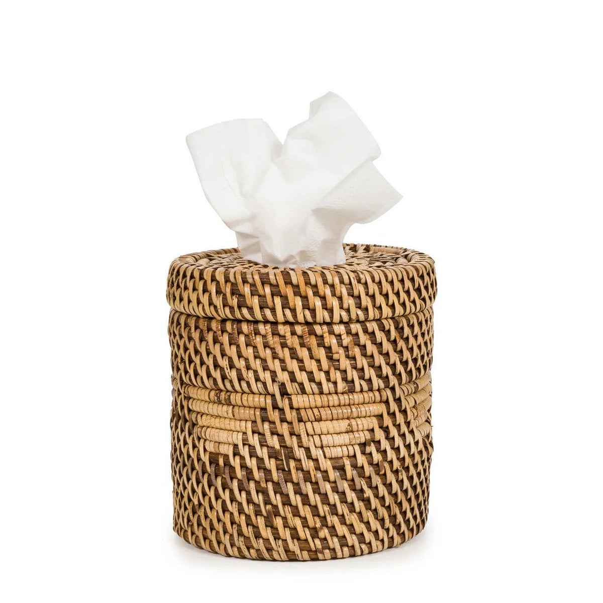 Rattan Tissue Box Cover - Natural Brown