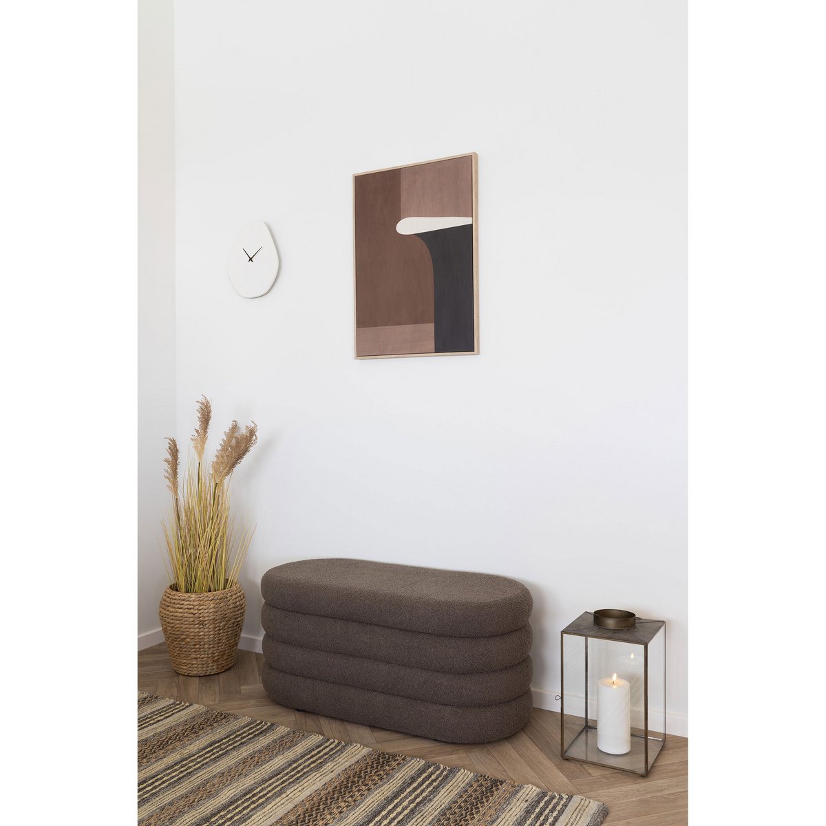 Neutral Canvas Print Wall Art - Beige & Brown Cape Town Style, 50x70 cm