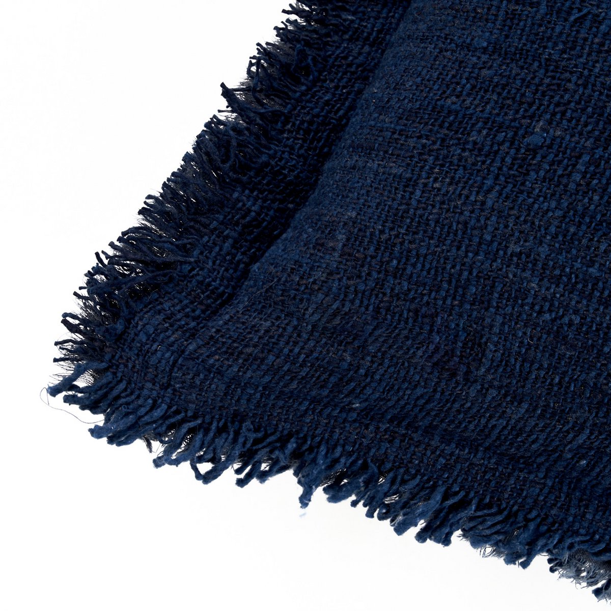 The Azure Fringe Cushion Cover - Indian Blue - 30x50