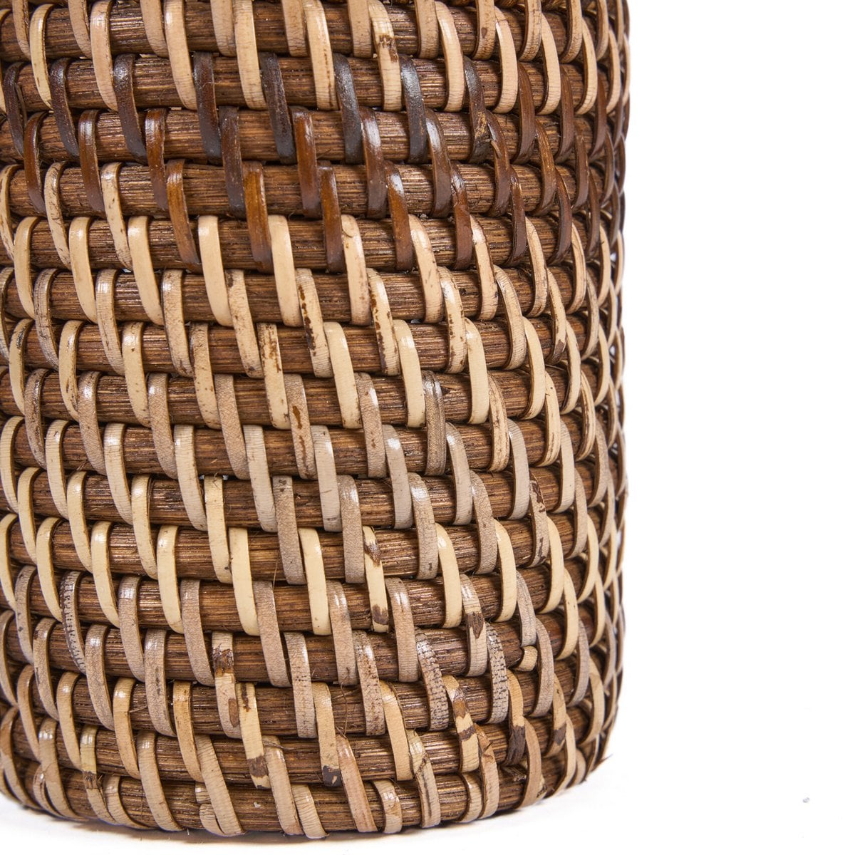 Rattan Tooth Brush Holder - Natural Brown Colonial Style