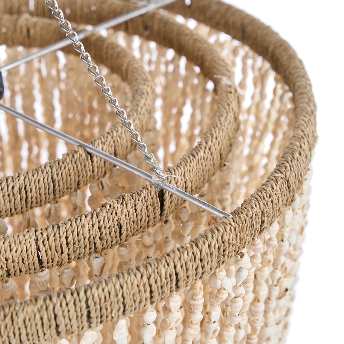 Shell Chandelier - Natural Lagoon Style Lighting - Medium