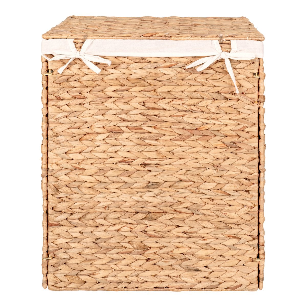 Passo Laundry Basket - Natural, Water Hyacinth/Cotton/Polyester, 43x32x55 cm