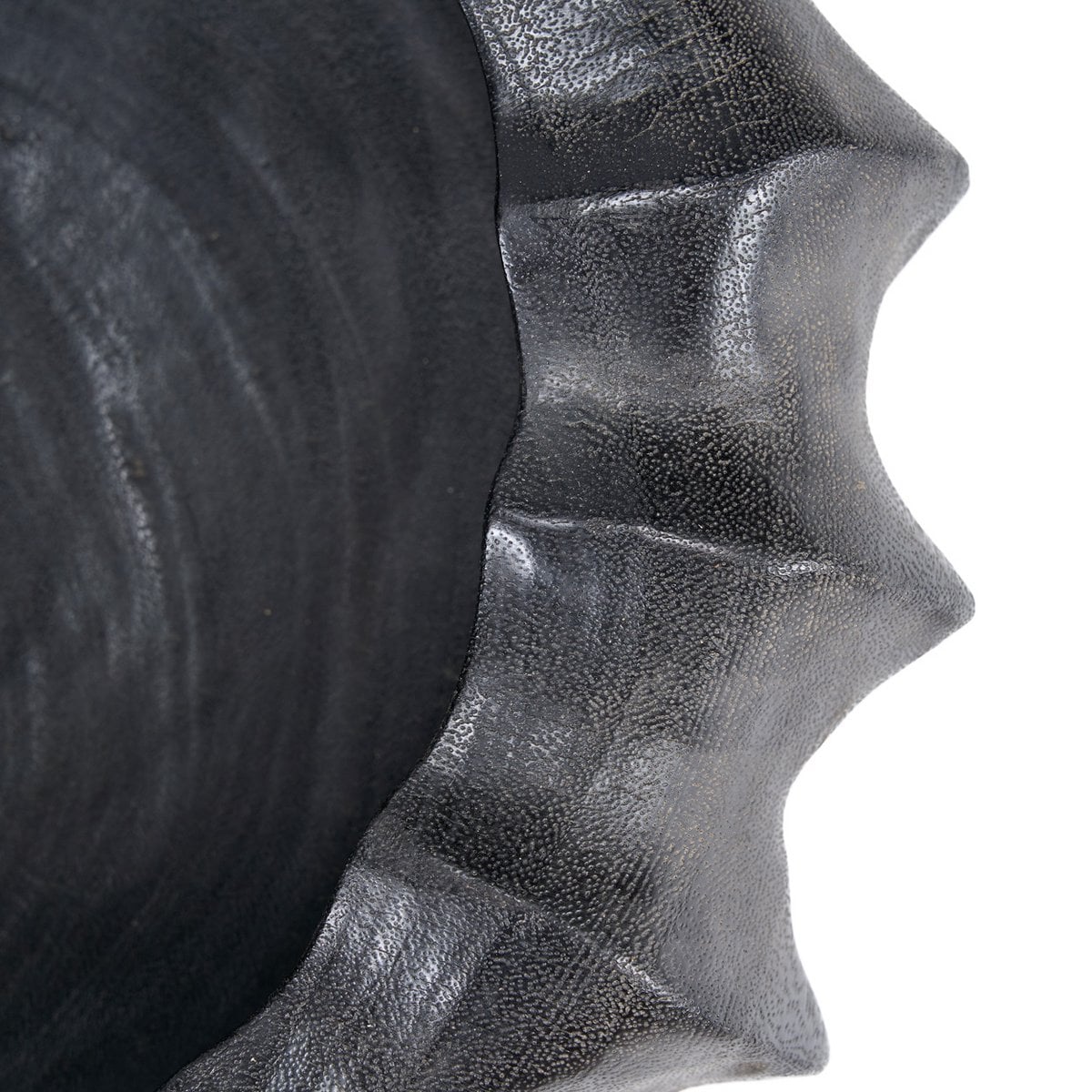 Mango Wood Decorative Bowl - Black Kuro Kabocha