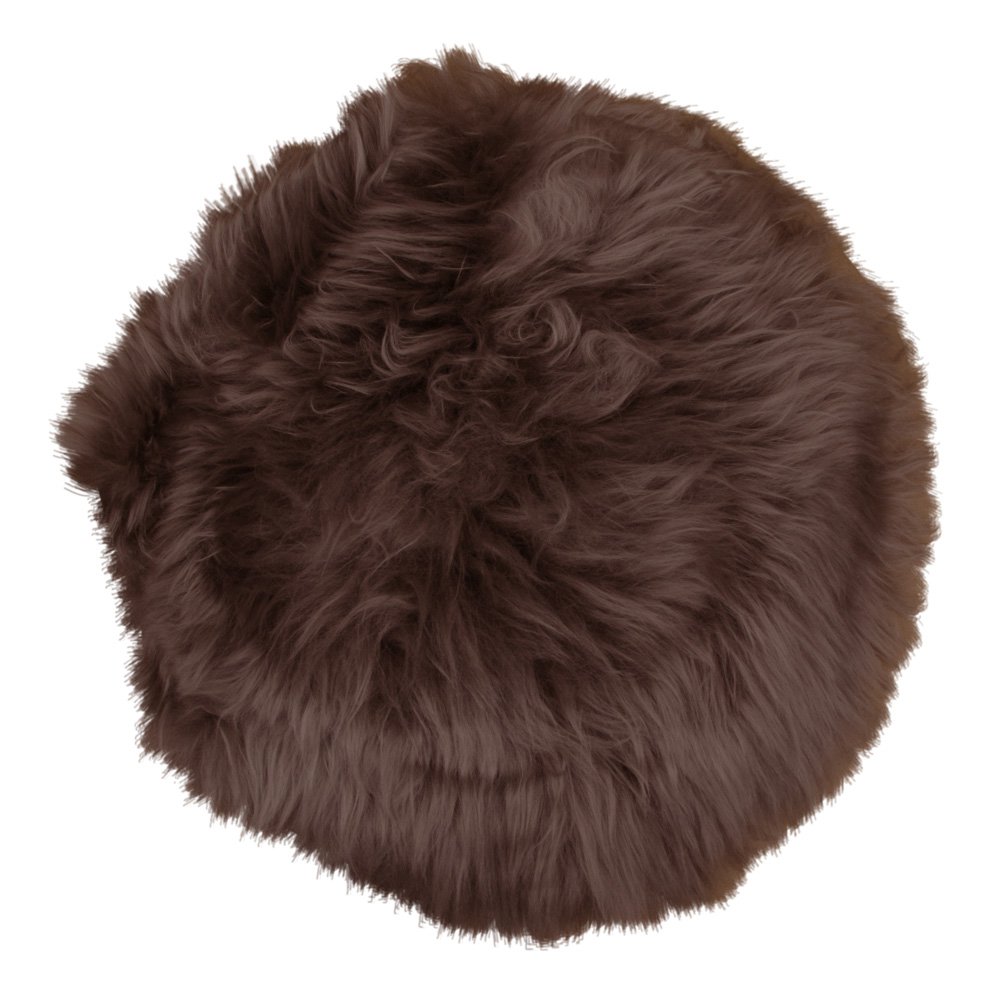 Lambskin Seat - Real Lambskin, Brown - Ø35 cm