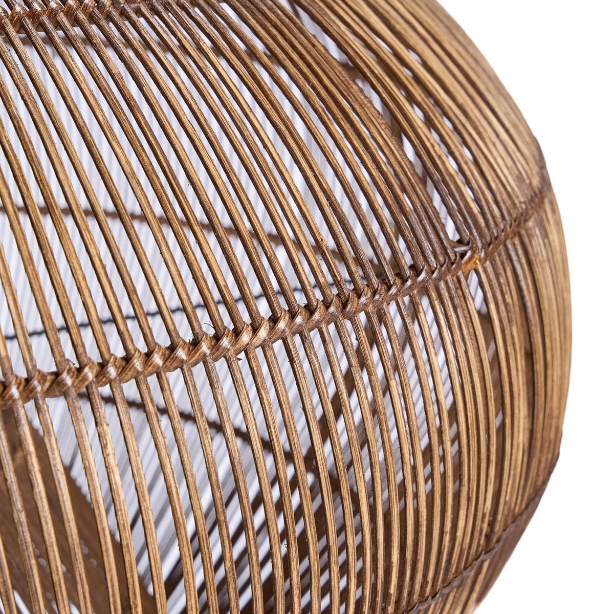 Rattan Pendant Light - Dark Walnut Gourd Shape - Large