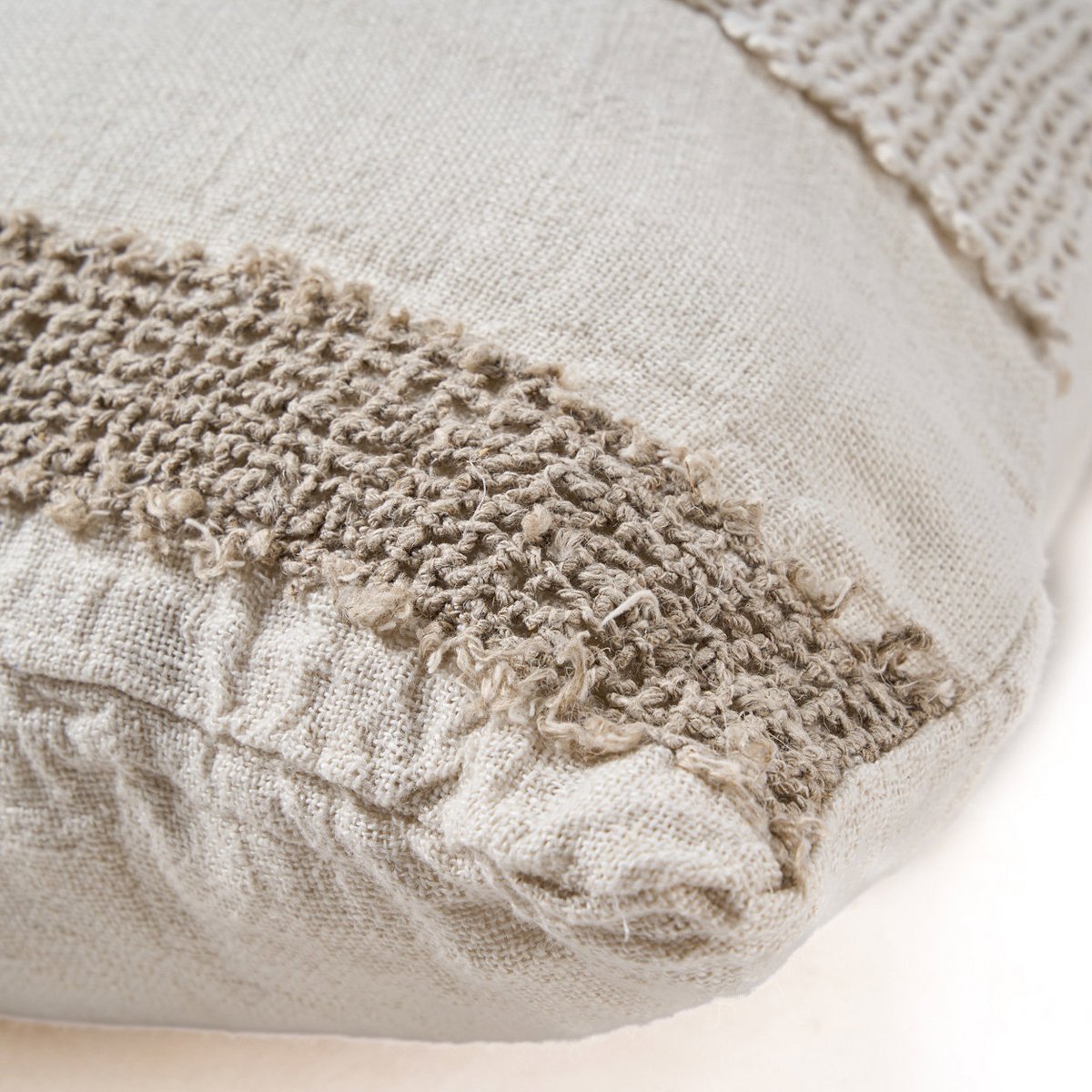 Linen Cushion Cover - White Natural