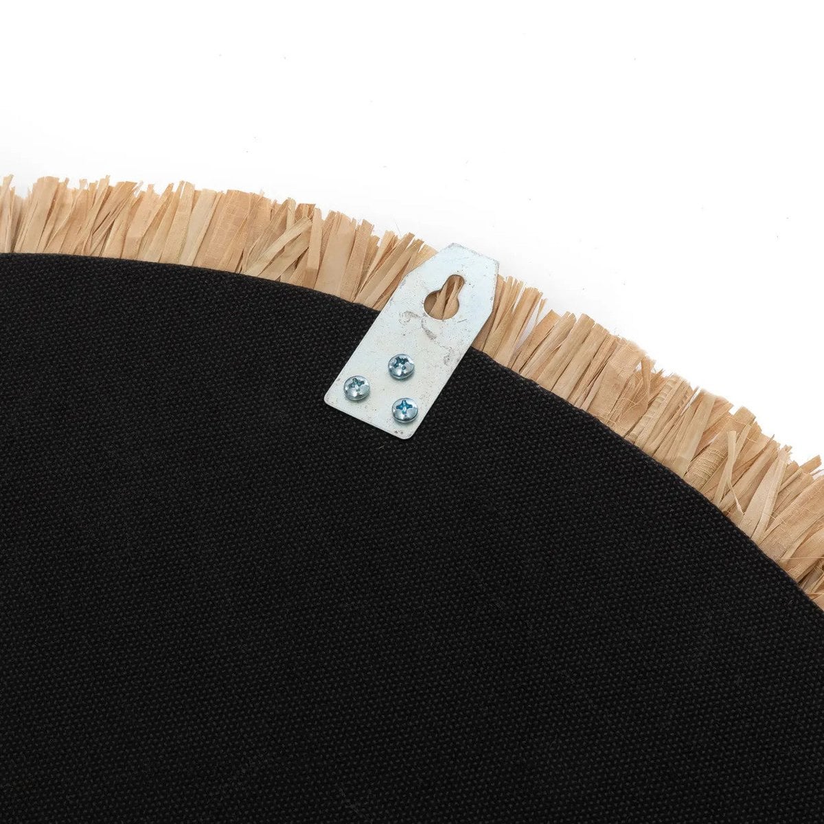 Raffia Palm Tree Wall Mirror – Natural Cowrie Shell Decor, Medium