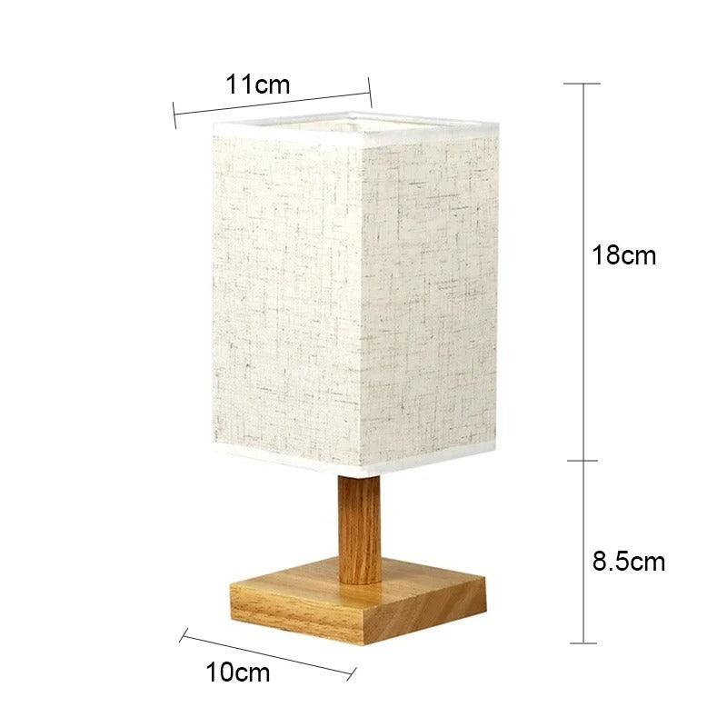 Classic American Table Lamp | Wood & Linen - JUGLANA