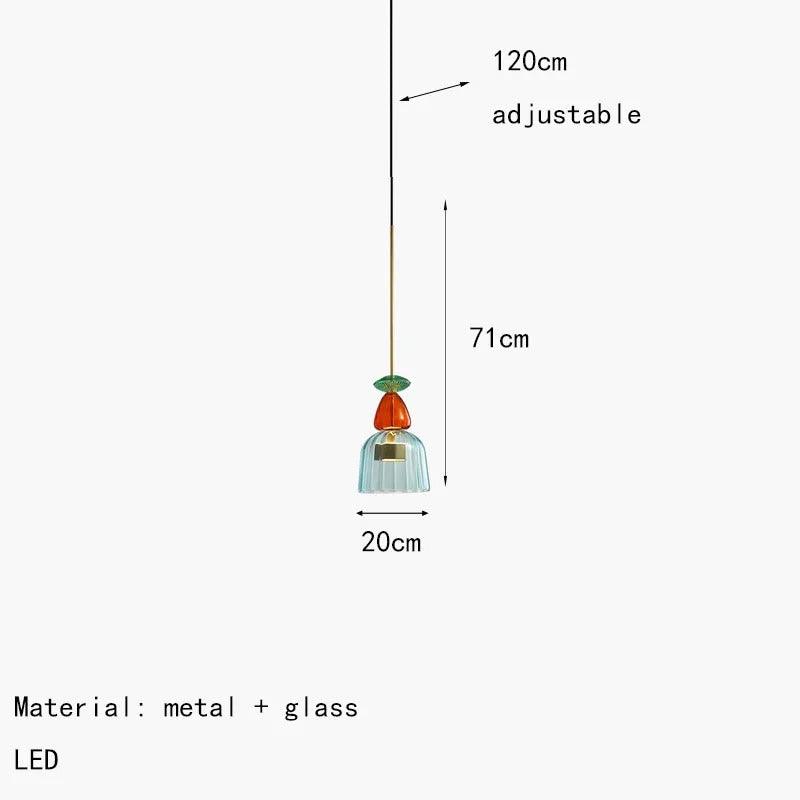 Colorful Spanish Pendant Lamp | Glass & Metal - JUGLANA