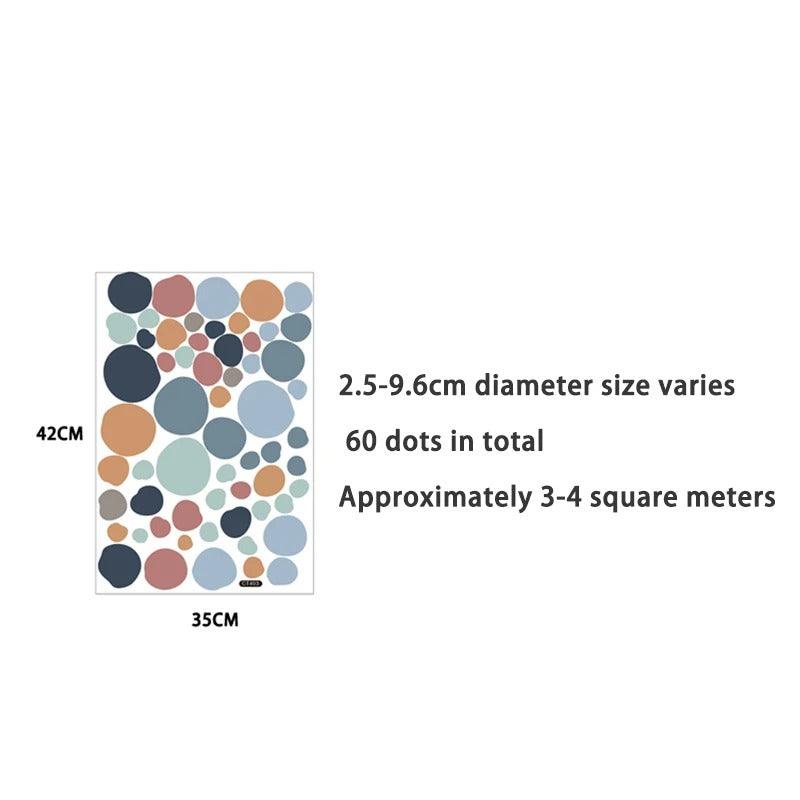 Colorful Wall Sticker Dots | Nordic Design - JUGLANA