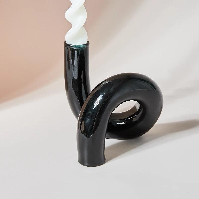 Curved Tube Vase | Abstract Design - JUGLANA