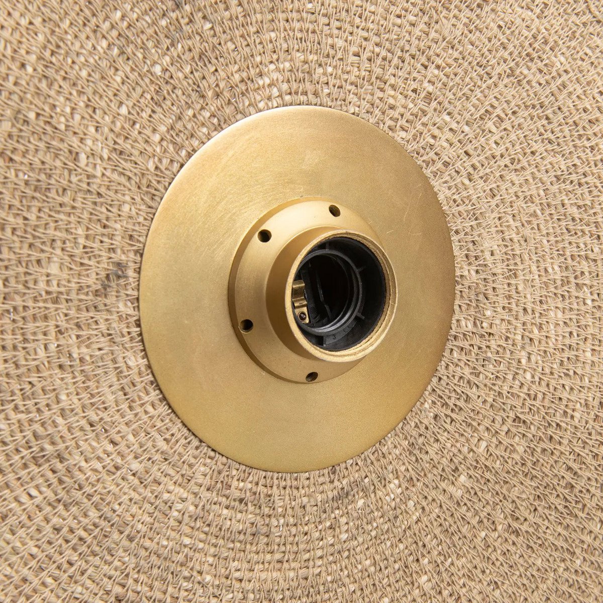 Natural Brass Wall Lamp - Handcrafted Grass Design - Medium