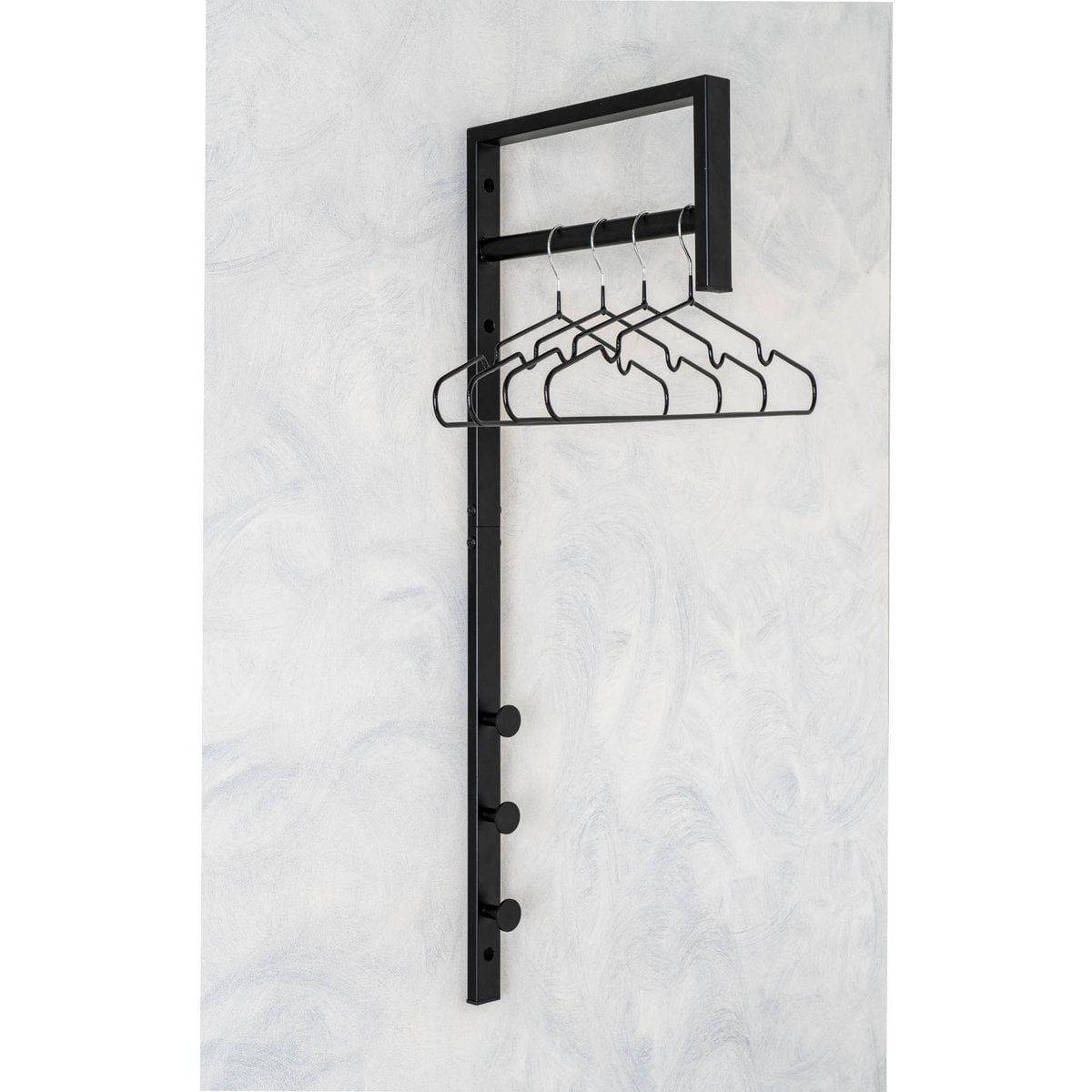 Trento Clothes Rack - Black, Metal, 30x3x82 cm