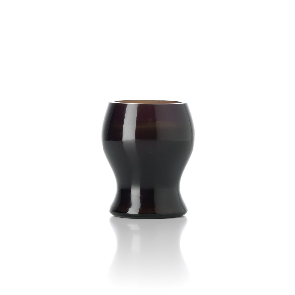 Smoke Glass Candle Jar - Moka Style, Decorative Accent