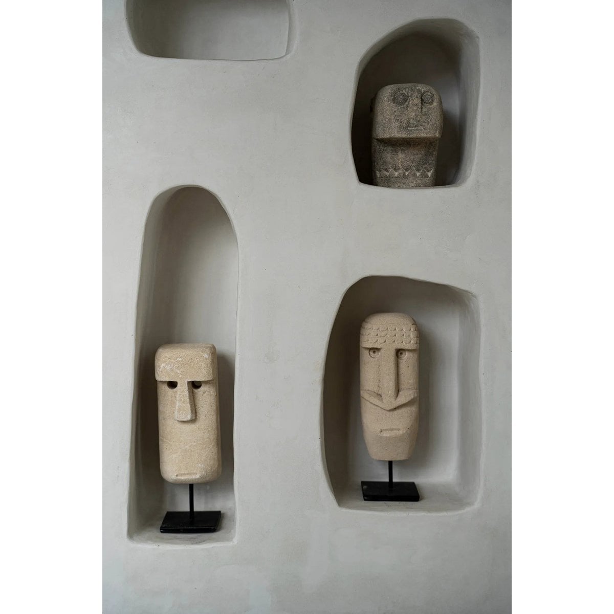 Hand-Carved Sandstone Sumba Stone Statue – Indonesian Artisan Home Decor