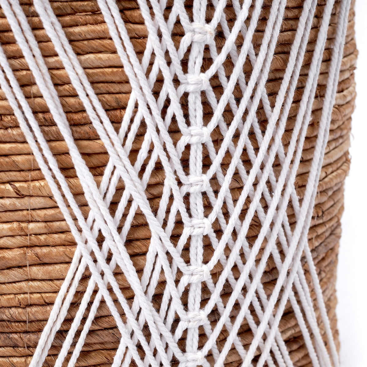 Banana Fibre Storage Basket – Handwoven Laundry & Plant Organizer – Natural
