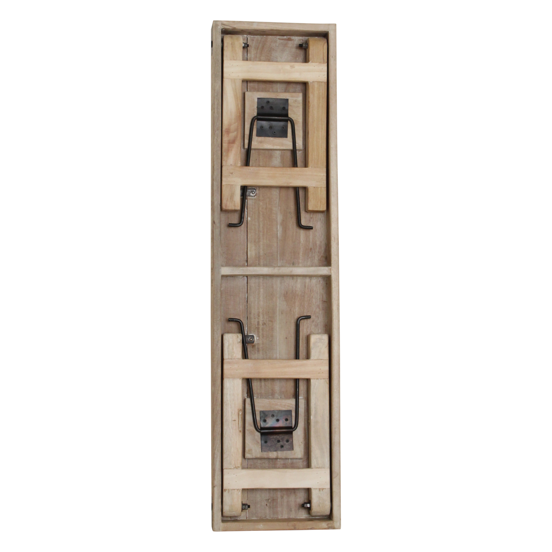 Limewash Folding Dining Bench – Rustic Seating, 120/160 cm