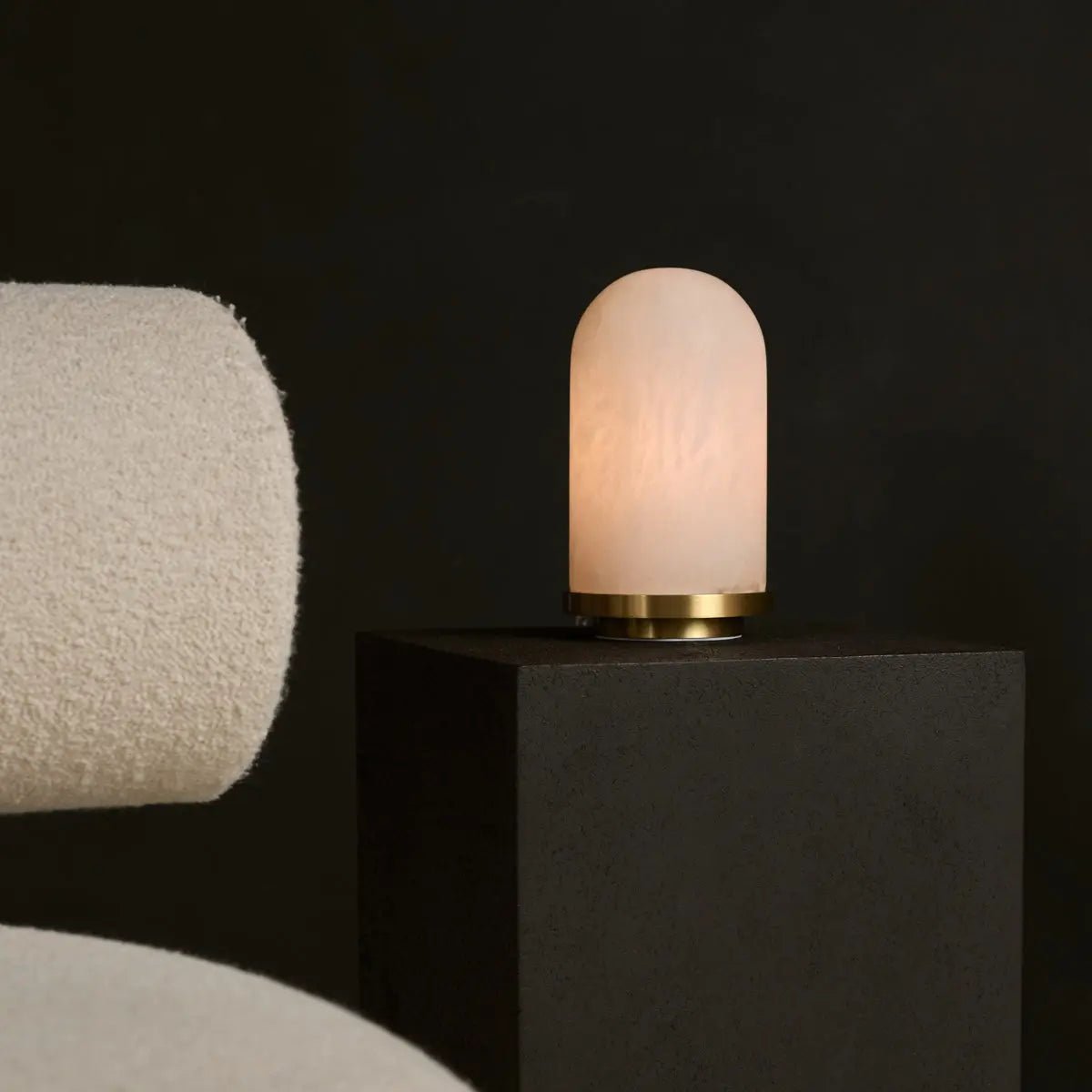 Lampe Mateo Alabastre | Style Élégant & Accents Dorés