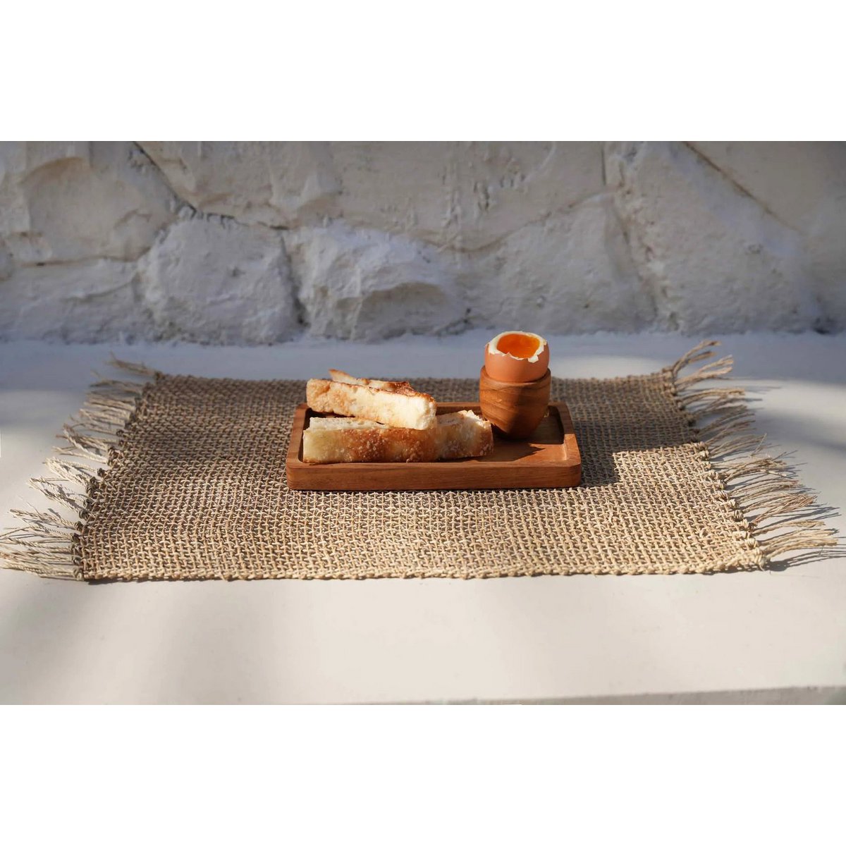 Teak Root Egg Cup - Rustic Natural Wood Breakfast Accessory