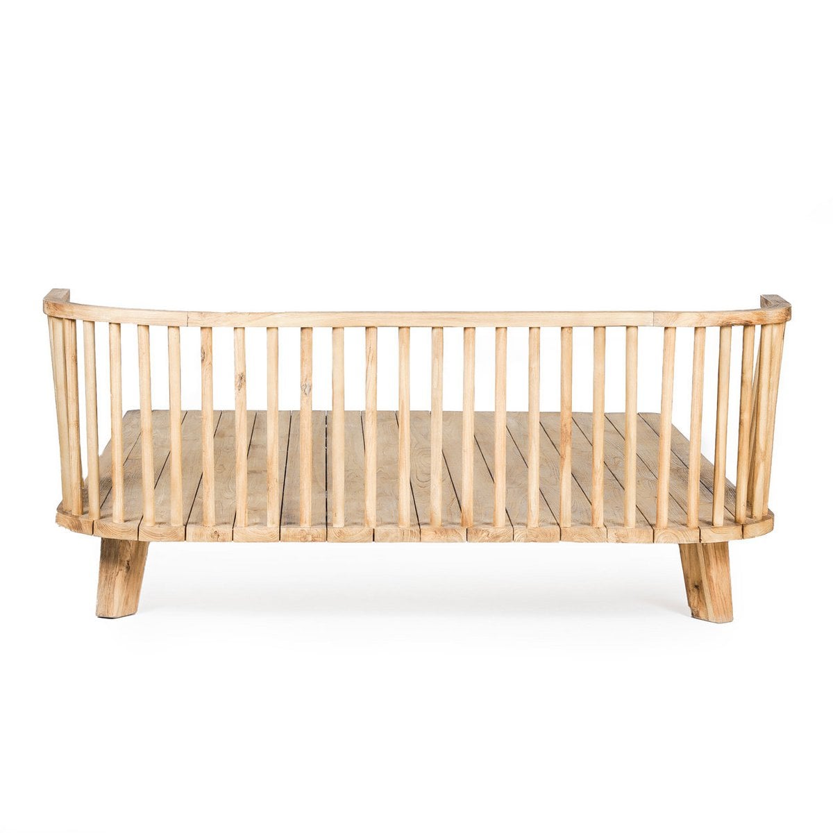 Teak Daybed - Double Outdoor Bed with Water-Repellent Cushions - White