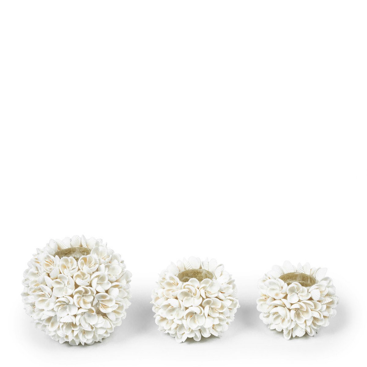 Seashell Tea Light Holder - Flower Power Coastal Candle