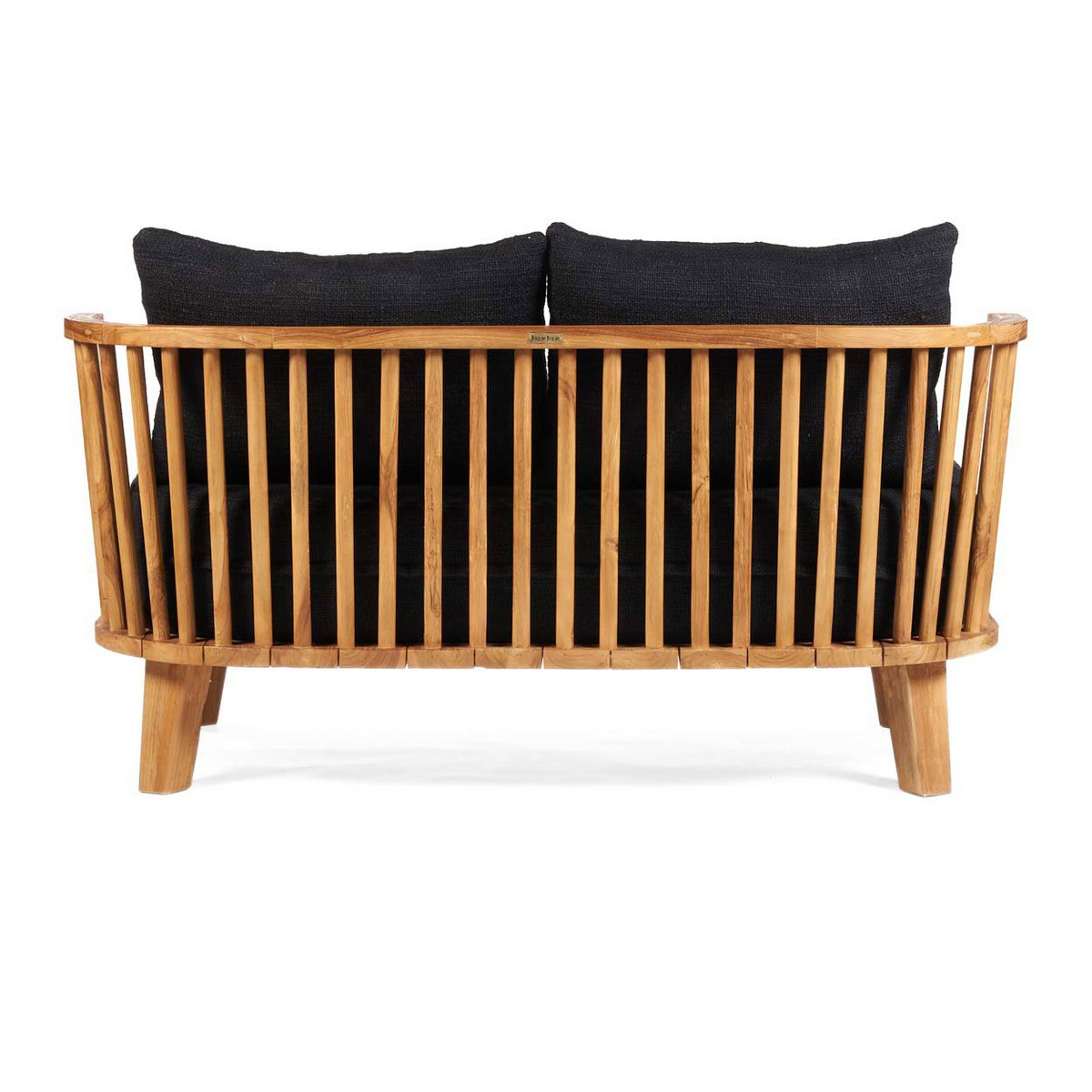 Recycled Teak Two Seater Sofa - Natural Black Finish