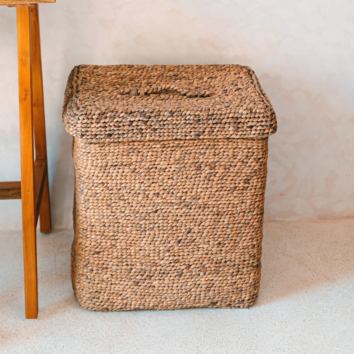 Wäschekorb mit Deckel – Boho-Stil – JUGLANA