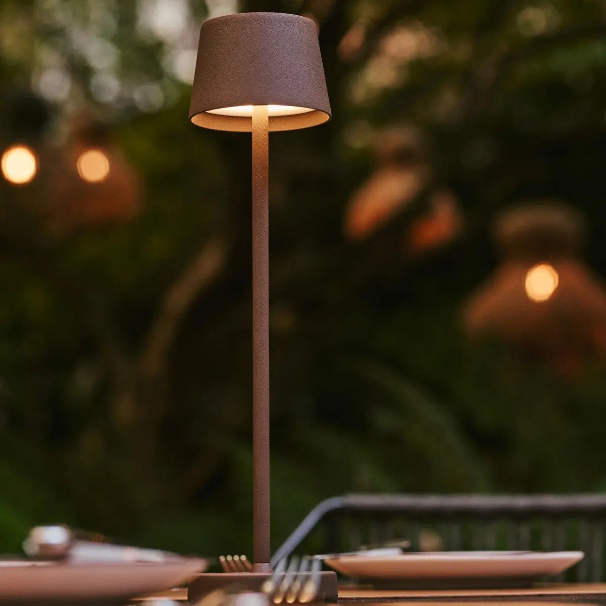 Vondel Mini Mocha Brown Cordless Lamp | Dimmable & Perfect for Hospitality Industry