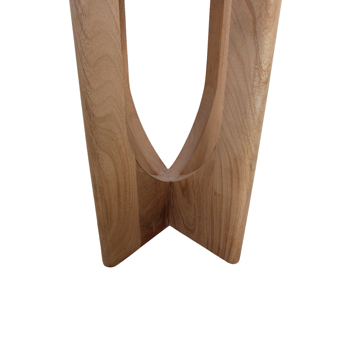 Marble Side Table - White Accent Table, Mango Wood Base, 30x30x50 cm