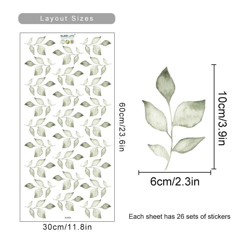 Green Leaves Wall Stickers | Nordic Design - JUGLANA