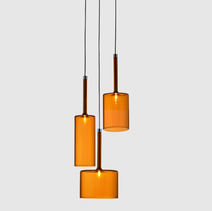 Bunte Glaslampe: italienisches Design