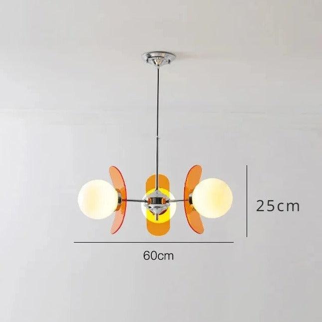Italian Retro Chandelier | Glass & Metal - JUGLANA
