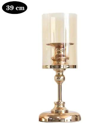 Luxury Champagne Candle Holder | Metal & Glass - JUGLANA