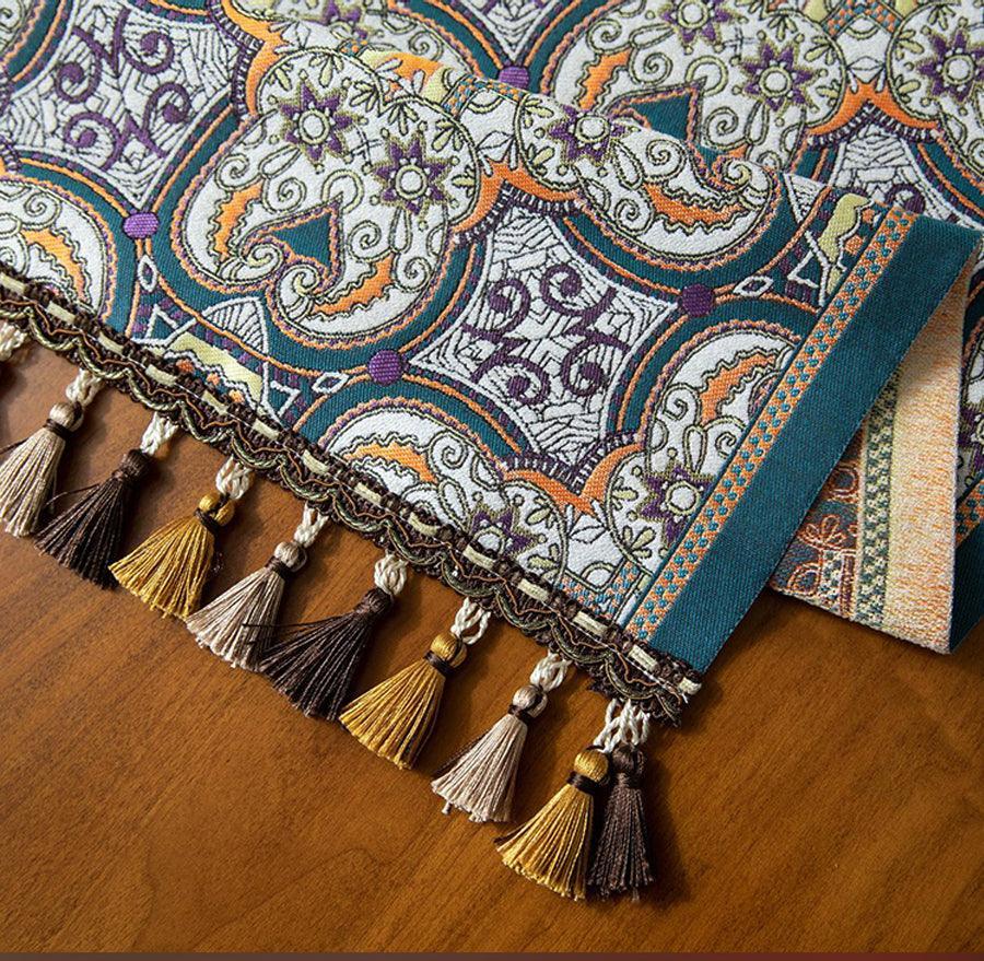 Macrame Table Runner with Tassel | Bar, Dining Table Decor - JUGLANA